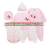 Wholesale High Quality Spring Autumn 6pcs/Set Newborn Infant Baby Boy Girl Suits Baby Clothing Set