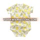 New style short sleeve organic cotton bodysuits for baby