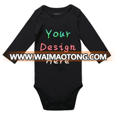 DIY Customized Printing Long Sleeve Plain Blank Baby Romper