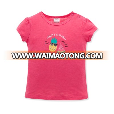 Wholesale Baby Girls Tops Short Sleeve Cotton Summer Wear