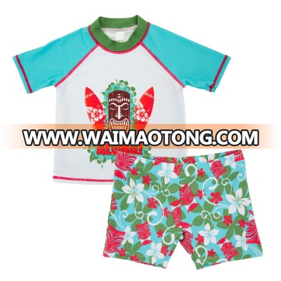 Children Wholesale Customized Two Piece Baby Boys Swimwear Swimming Trunks Sunscreen Beach Bathing Suit Boys Swimwear