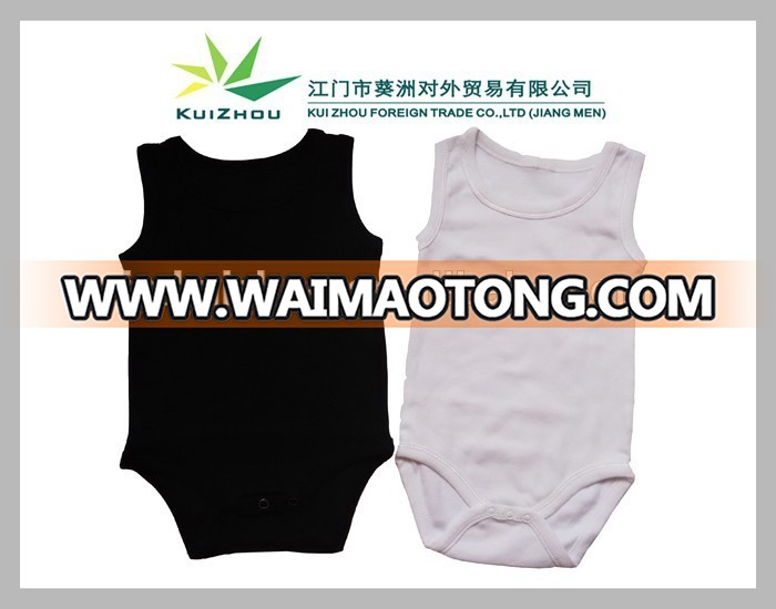 100% Cotton Plain Color Baby Sleeveless Bodysuits